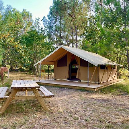 Camping la Kahute, tente lodge au coeur de la forêt Carcans Extérieur photo